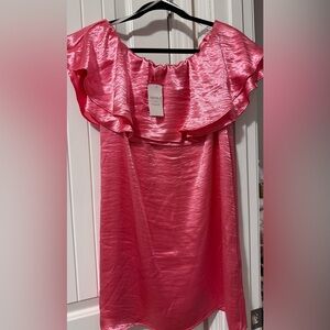Forever 21 Vibrant Pink Ruffle Dress